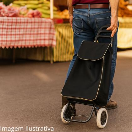 Imagem de Carrinho de Compras Leva Tudo Bag To Go Preto 2497 - Mor