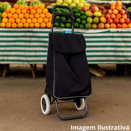 Imagem de Carrinho de Compras Leva Tudo Bag To Go Preto 2497 - Mor