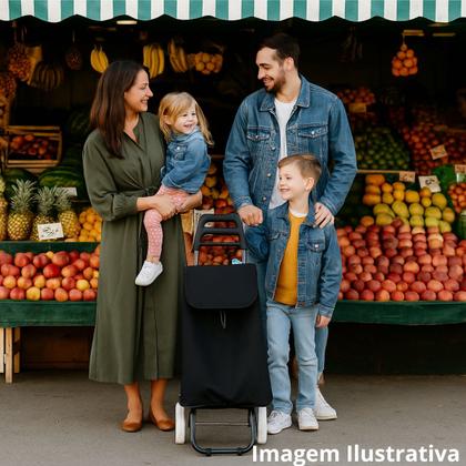 Imagem de Carrinho de Compras Leva Tudo Bag To Go Preto 2497 - Mor