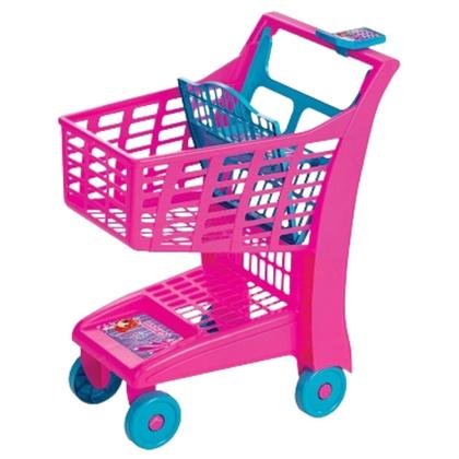 Imagem de Carrinho de Compras Mercadinho Meninas Infantil com Rodinhas