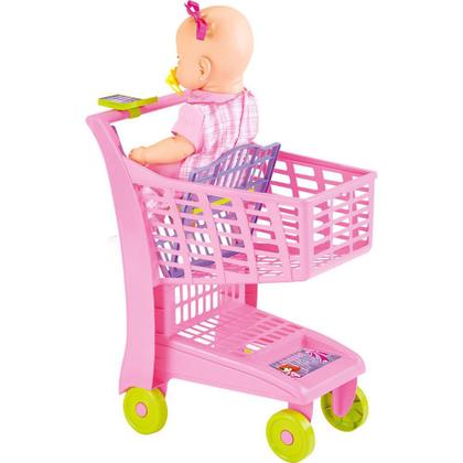 Imagem de Carrinho De Compras Supermercado Rosa Infantil - Magic Toys