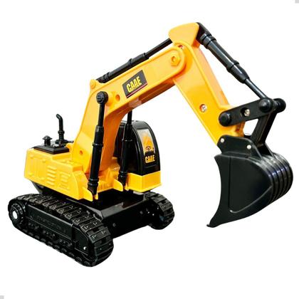 Imagem de Carrinho de Controle Com Fio Trator Escavadeira Move Pá Carro Brinquedo Meninos