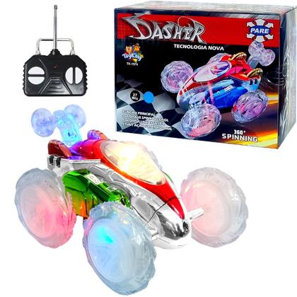 Imagem de Carrinho de Controle Infantil Presente para Meninas e Meninos Luzes Coloridas