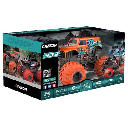 HENRI　スタジオ 　カーボーイ Carrinho de Controle Remoto 1:18 Off Road Spirit Beasts Laranja