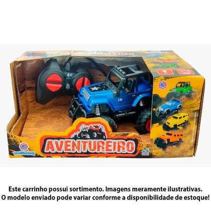 Imagem de Carrinho de Controle Remoto - Aventureiro - 4 Funções - Sortido - Polibrinq