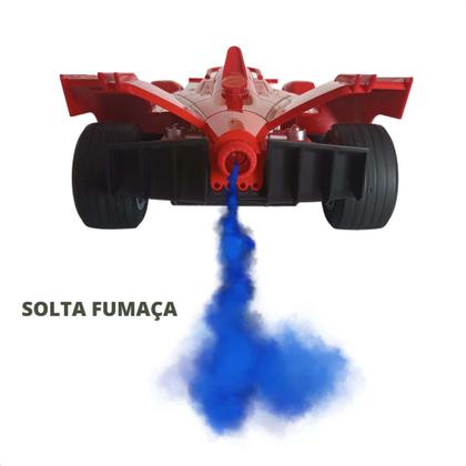 Imagem de Carrinho de Controle Remoto com 7 Funções Solta Fumaça com Luzes Grand Prix Crianças