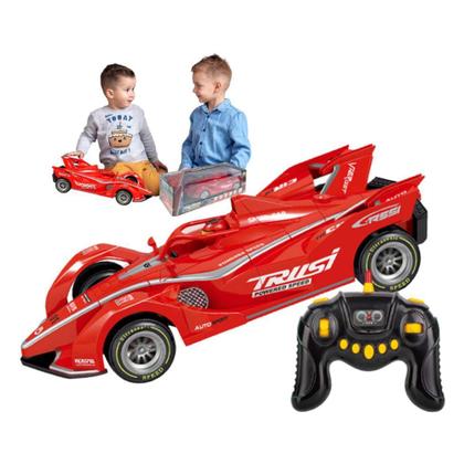 Imagem de Carrinho de Controle Remoto com 7 Funções Solta Fumaça com Luzes Grand Prix Crianças