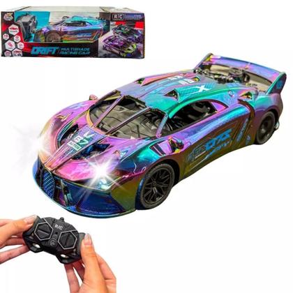 Imagem de Carrinho de Controle Remoto Drift Racing Solta Fumaça Recarregavel