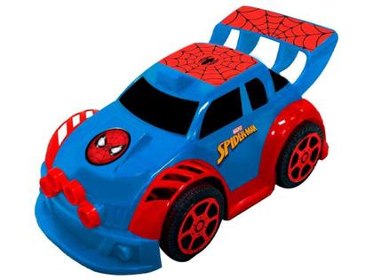 Imagem de Carrinho de Controle Remoto Marvel Spider-Man - Smart Driver 3 Funções Candide Azul e Vermelho