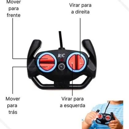 Imagem de Carrinho De Controle Remoto Preto Recarregavel Preto Com Azul