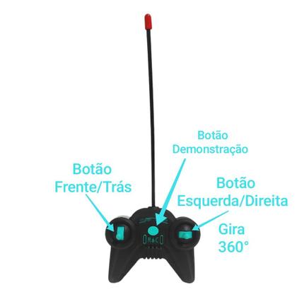 Carrinho de Controle Remoto Recarregável Manobras Radicais Gira 360 Com Luz - Fun Game Imagem de Carrinho de Controle Remoto Recarregável Manobras Radicais Gira 360 Com Luz