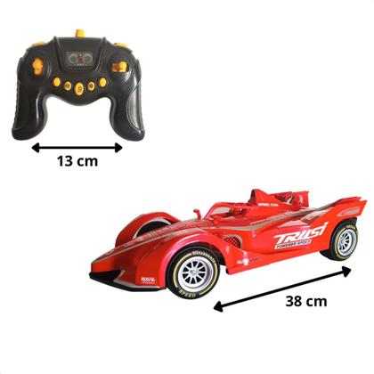 Imagem de Carrinho de Controle Remoto Solta Fumaça com 7 Funções com Luzes Grand Prix