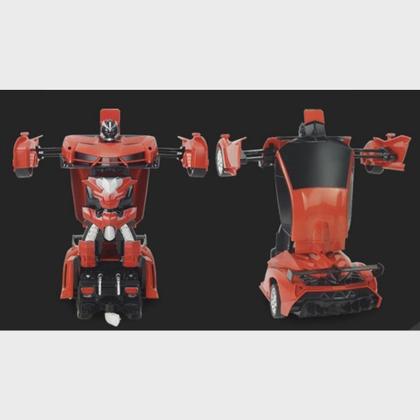 Imagem de Carrinho De Controle Remoto Transformers Robô Lamborghini vermelho.