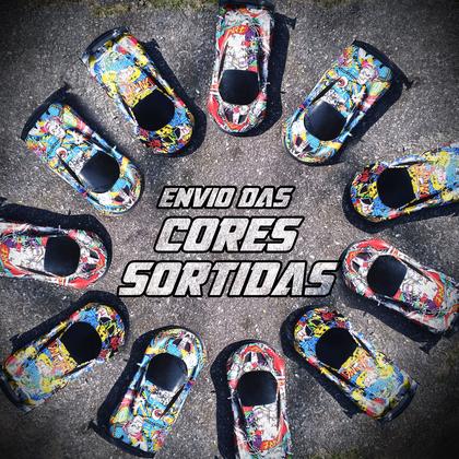 Imagem de Carrinho De Controle Remoto Vermelho e Azul Farol De Led Esportivo Para Crianças e Diversão Brinquedo Crianças SuperCars