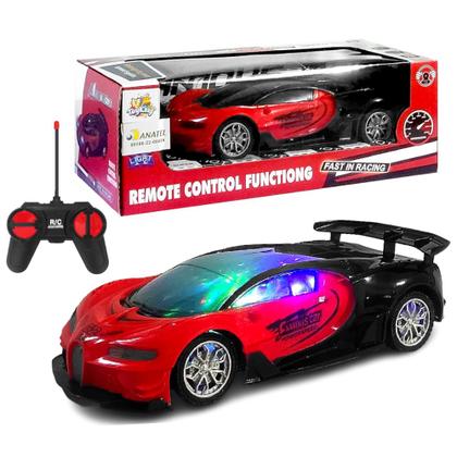 Imagem de Carrinho de Controle Super Esportivo com Luz Bugatti Vermelho