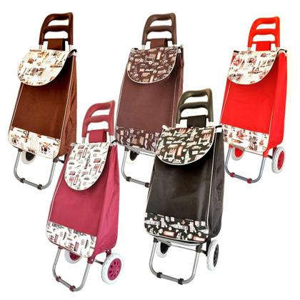 Imagem de Carrinho De Feira Compras Com Pés Dobráveis Até 30kg