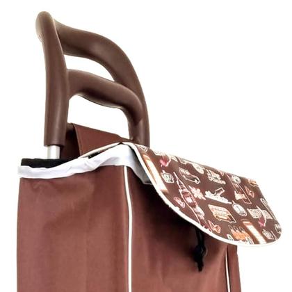 Imagem de Carrinho De Feira Compras Com Pés Dobráveis Até 30kg