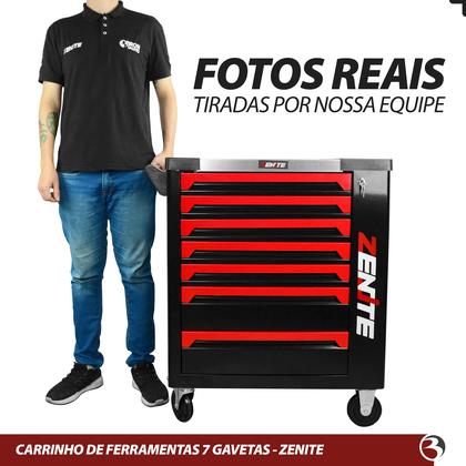 Carrinho de ferramentas Completo 7 Gavetas 253 Ferramentas Cromo