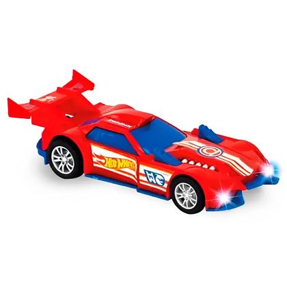 Imagem de Carrinho De Fricção Hot Wheels Fast Racer Com Luz e Som 13cm - Multikids 
