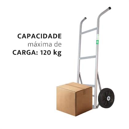 Imagem de Carrinho De Mão Carregamento Carga Armazém 120kg 2 Rodas Carro Transporte Mercadoria Caixas Pesadas