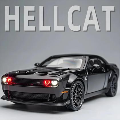 Imagem de Carrinho de Metal Die Cast Dodge Challenger Hellcat - Escala 1:32 com Som e Luz