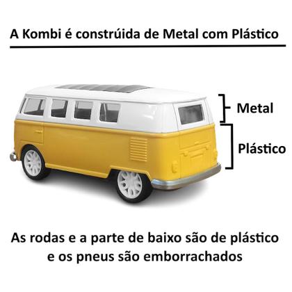 Imagem de Carrinho de Metal Perua Kombi em Miniatura Amarela