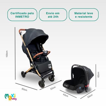 Imagem de Carrinho de Passeio C/Bebê Conforto TS NIVI Maxi Baby -