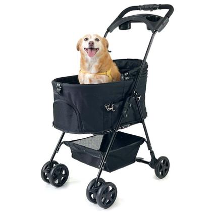 Imagem de Carrinho de passeio com berço removível para Pet, animal de estimação, cachorro, cão, gato de médio porte até 20 Kg
