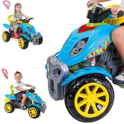 Imagem de Carrinho de Passeio e Pedal Bebe Maral Quadriciclo Colorido