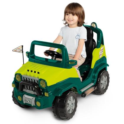 Imagem de Carrinho de Passeio e Pedal Infantil Diipi Jip Calesita com Empurrador