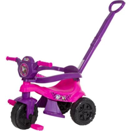 Imagem de Carrinho de Passeio e Pedal Infantil Kemotoca Baby Dog Rosa 2 em 1 Kendy