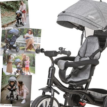 Imagem de Carrinho de Passeio e Pedal Kiddo Triciclo Giratorio Grafite