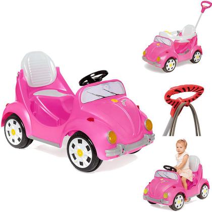 Imagem de Carrinho de Passeio e Pedal para Bebe Calesita Fouks Rosa 30kg