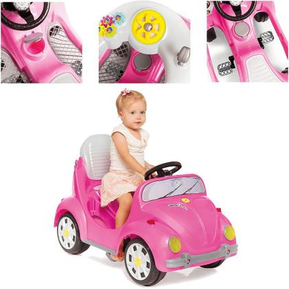 Imagem de Carrinho de Passeio e Pedal para Bebe Calesita Fouks Rosa 30kg
