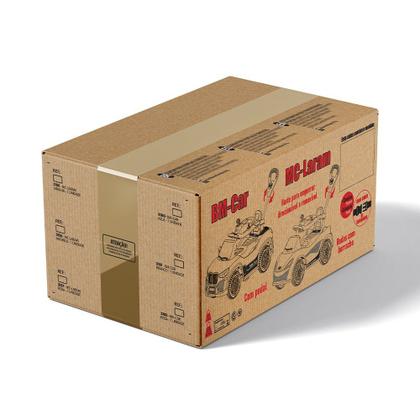 Imagem de Carrinho de Passeio Infantil BM CAR Police Azul e Branco Pedal Buzina Empurrador Ajustável Maral Brinquedos