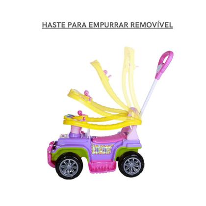 Imagem de Carrinho De Passeio Infantil Com Empurrador Bebe Jip Jip Menina