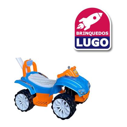 Imagem de Carrinho de Passeio Infantil com Empurrador Quadriciclo Menino Azul - Lugo