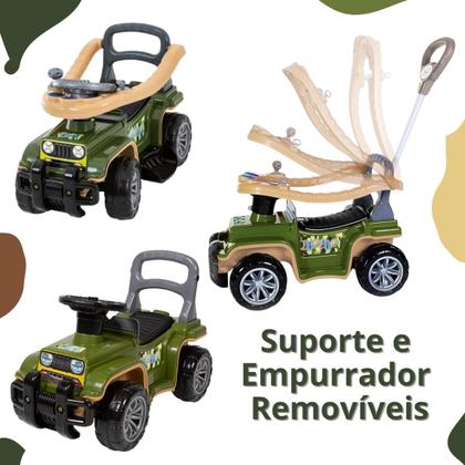 Imagem de Carrinho De Passeio Infantil Empurrador Quadriciclo Militar