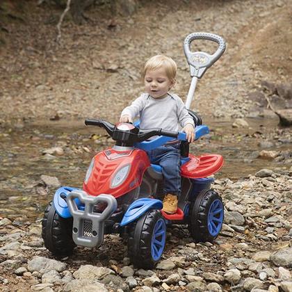 Imagem de Carrinho de Passeio Infantil Quadriciclo Com Haste e Pedal