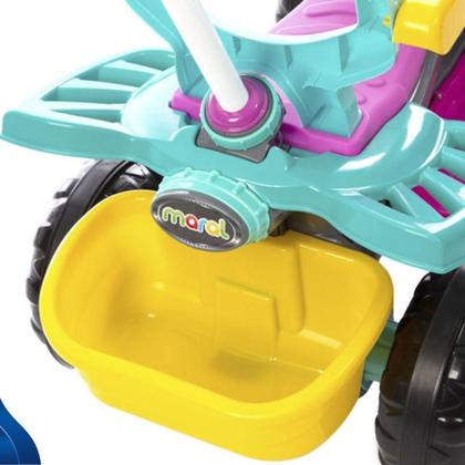 Imagem de Carrinho De Passeio Infantil Quadriciclo Com Haste E Pedal Menina