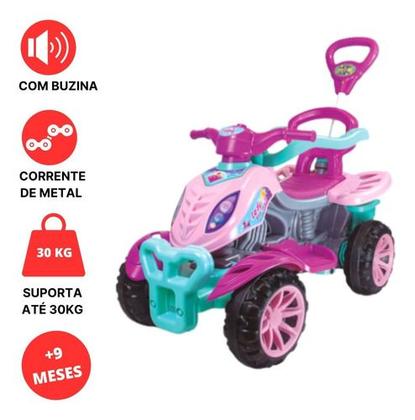 Imagem de Carrinho De Passeio Infantil Quadriciclo Lady Star Maral Cor Rosa