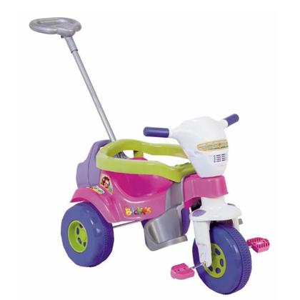 Imagem de Carrinho de Passeio Infantil Tico-Tico Motoca Bichos Rosa Com Som e Luzes - Magic Toys