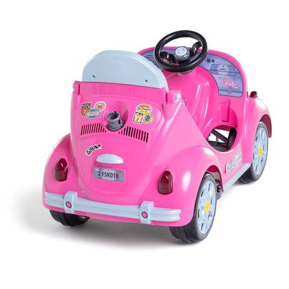 Imagem de Carrinho de Passeio ou Pedal Fusca Andador Infantil 2 em 1 Com Buzina Fouks Rosa - Calesita