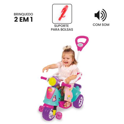 Imagem de Carrinho De Passeio Ou Pedal Infantil Triciclo Avespa - Maral