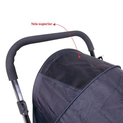 Imagem de Carrinho de passeio para Pet, animal de estimação, cachorro, cão, gato de médio porte até 20Kg
