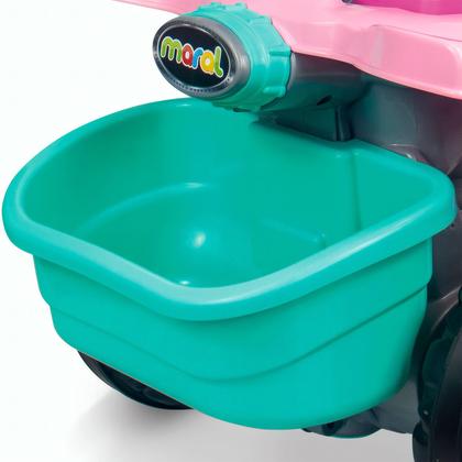 Imagem de Carrinho De Passeio Quadriciclo Com Empurrador E Pedais Andador Infantil Rosa