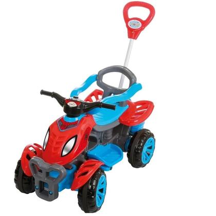 Imagem de Carrinho de Passeio Quadriciclo Pedal e Empurrador Spider Homem Amaranha Maral