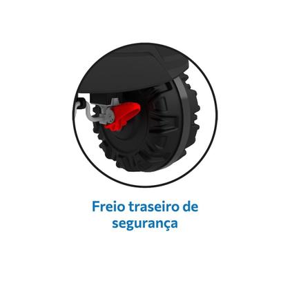 Imagem de Carrinho de Passeio Super Banjipe Reclinável com Capota Passeio e Pedal Preto Bandeirante