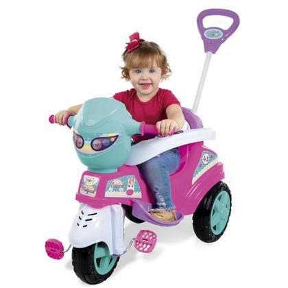 Imagem de Carrinho de Passeio Triciclo Baby City Rosa Maral: Diversão e Segurança para Aventuras ao Ar Livre!