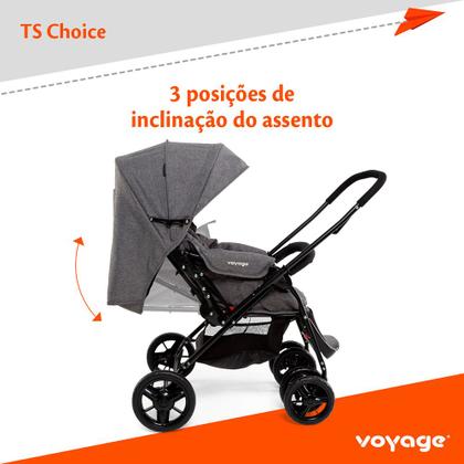 Imagem de Carrinho de Passeio TS Duo Choice Cinza Travel System Voyage